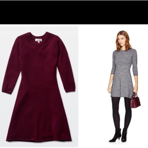 NWOT Aritzia Sunday Best Maroon Burgundy Long Sleeve Mini Dress - Picture 1 of 6